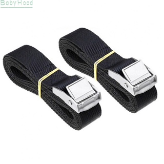 【Big Discounts】2Pcs Cam Buckle Tie-Down Car luggage Cargo Lashing Straps Zinc Alloy Black#BBHOOD