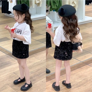 PRETTY BABY🧸พร้อมส่ง🧸เสื้อยืดเด็ก กระโปรงเด็กวิ้งๆ ชุดเเฟชั่นสำหรับเด็ก(890)