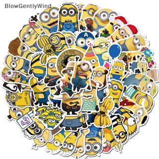 Blowgentlywind สติกเกอร์ PVC ลายการ์ตูนมินเนี่ยน ตลก สําหรับติดตกแต่งกีตาร์ โทรศัพท์ 50 ชิ้น BGW