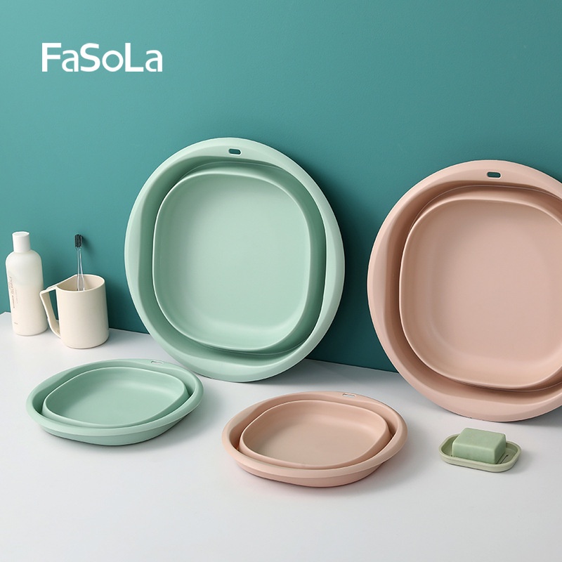 fasola-อ่างล้างหน้าพลาสติก-พับได้-แบบพกพา-สําหรับนักเรียน-ใช้ในครัวเรือน