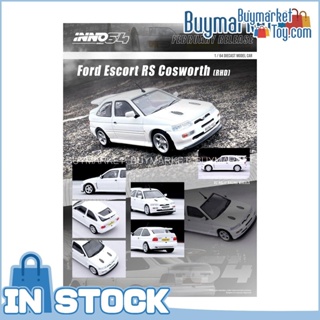 [ของแท้] Inno64 1/64 Ford Escort RS Cosworth White LHD Diecast กับ Oz Rally Racing Wheel