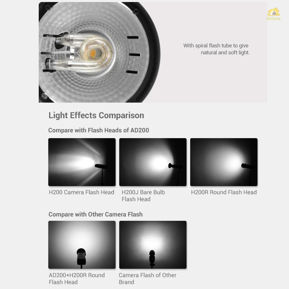 banana-pie-godox-h200r-200w-หัวแฟลช-พร้อมท่อเกลียวแม่เหล็ก-สําหรับ-godox-ec200-ad200