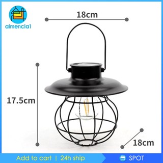 [Almencla1] โคมไฟพลังงานแสงอาทิตย์ กันน้ํา สไตล์วินเทจ สําหรับแขวนตกแต่งสวนหลังบ้าน