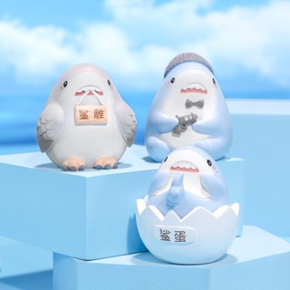 #人偶ตุ๊กตา#正版鲨呼呼 ฟิกเกอร์เรซิ่น รูปการ์ตูนฉลาม My Mystery Box น่ารัก สําหรับตกแต่งบ้าน