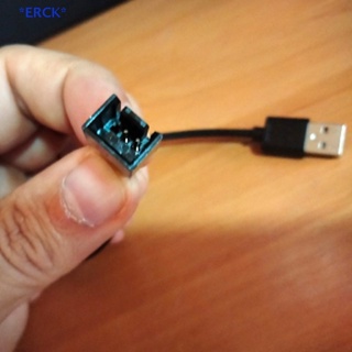 Erck&gt; อะแดปเตอร์สายเคเบิ้ลเชื่อมต่อพัดลมคอมพิวเตอร์ USB เป็น 4Pin 5V เป็น 12V 30 ซม.