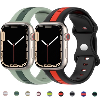 สายนาฬิกาข้อมือซิลิโคน แบบยืดหยุ่น สําหรับ Apple Watch Band 44 มม. 40 มม. 45 มม. 41 มม. 49 มม. iwatch Ultra series 7 se 3 5 6