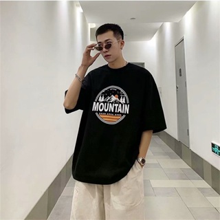 M-8XL Summer Japanese alphabet print short-sleeved T-shirt men and women Harajuku style trend round neck loose ins _01