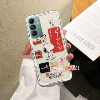 New Casing เคส Samsung Galaxy A54 A34 A24 A14 LTE 4G 5G Phone Case Cartoon Snoopy Cute Fashion Transparent Ultra-thin Silicone Soft Case เคสโทรศัพท