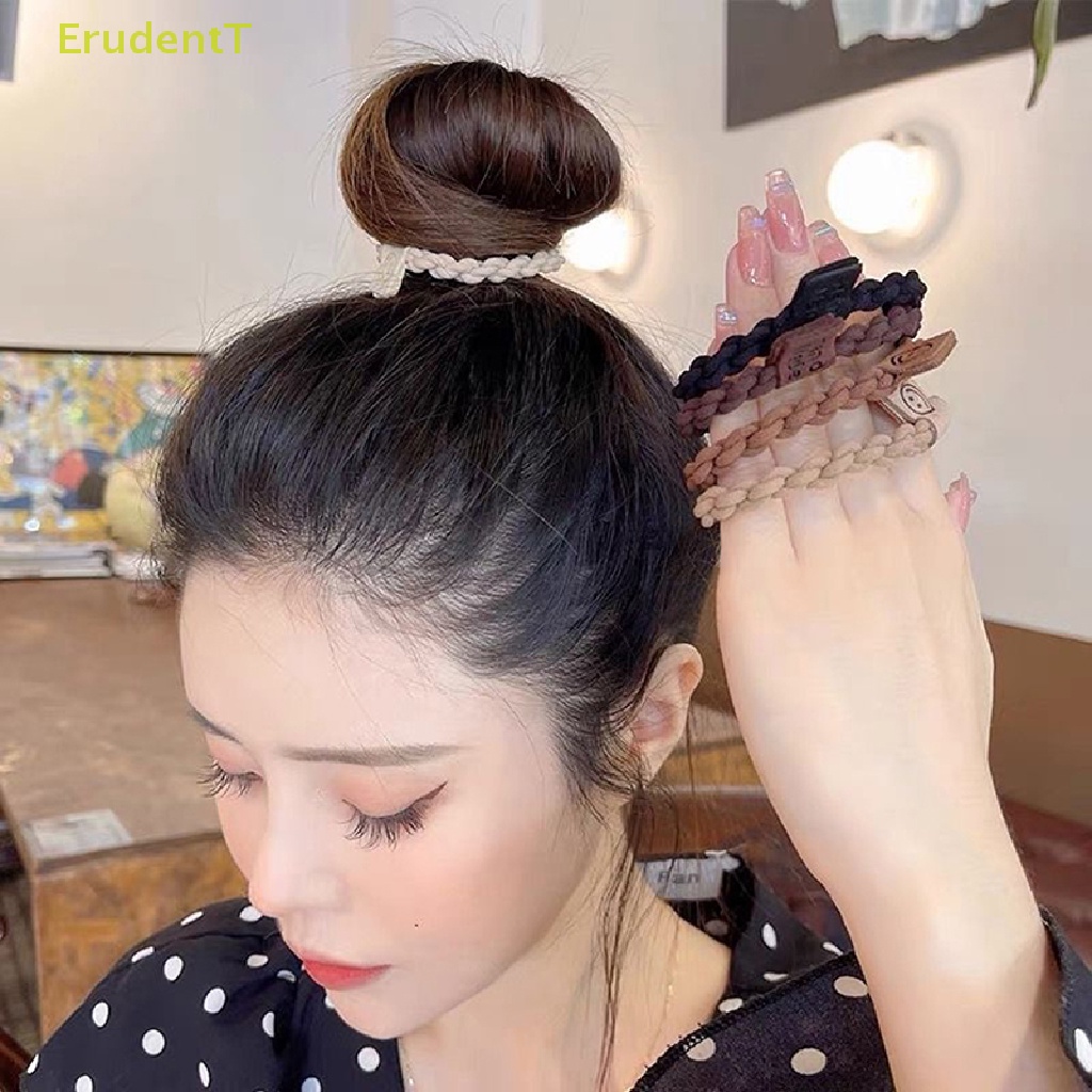 erudentt-ยางรัดผม-แบบถัก-หนังถัก-สีกาแฟ-สําหรับผู้หญิง-ใหม่