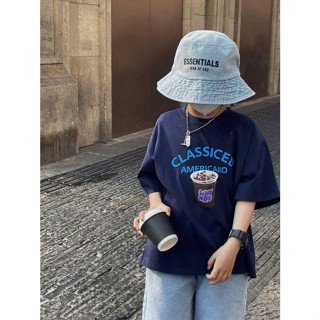 พร้อมส่ง ขายดี เสื้อยืด ผ้าฝ้ายแท้ พิมพ์ลาย สไตล์เกาหลี ญี่ปุ่น ทรงหลวม แฟชั่นฤดูร้อน สําหรับเด็กผู้ชาย และผู้หญิง