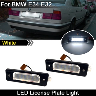 หลอดไฟ LED ความสว่างสูง สีขาว สําหรับติดป้ายทะเบียนรถยนต์ BMW 5-series E34 518i 520i 525i 7-series E32 730i 740i 750i 2 ชิ้น