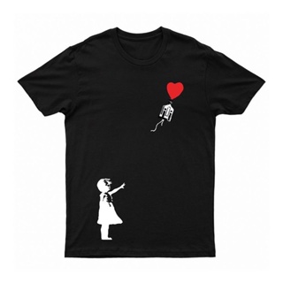 เสื้อยืดคอกลมลาลาลอย  (ฺBanksy Parody)