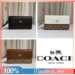 Coach 78229 กระเป๋าสตางค์ ผู้หญิง กระเป๋าสตางค์ซิปยาว ปิดฝาพับ