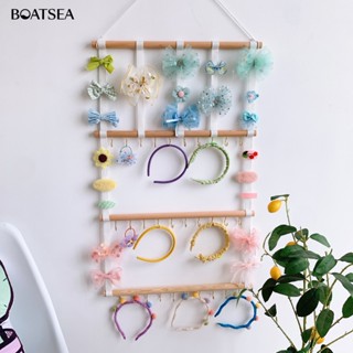 (Boatsea) ที่คาดผม แบบไม้ ใช้ง่าย สําหรับจัดระเบียบผม ห้องนอน เด็กผู้หญิง