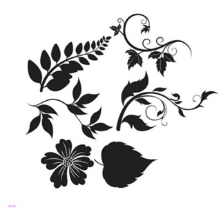 Aoto แผ่นแม่แบบโลหะ ตัดลายดอกไม้ ใบไม้ DIY สําหรับตกแต่งสมุด อัลบั้ม กระดาษ การ์ด แม่พิมพ์