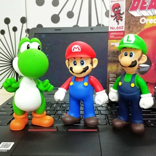 Game Super Mario Bros Cartoon Dolls Model Figures Anime Luigi Yoshi Mario Creative Collectible Model Toys for Children Birthday Gift