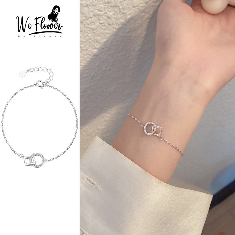 we-flower-ins-สร้อยข้อมือเงิน-925-ประดับเพทาย-ทรงเรขาคณิต-กลวง-เครื่องประดับแฟชั่น-สําหรับผู้หญิง