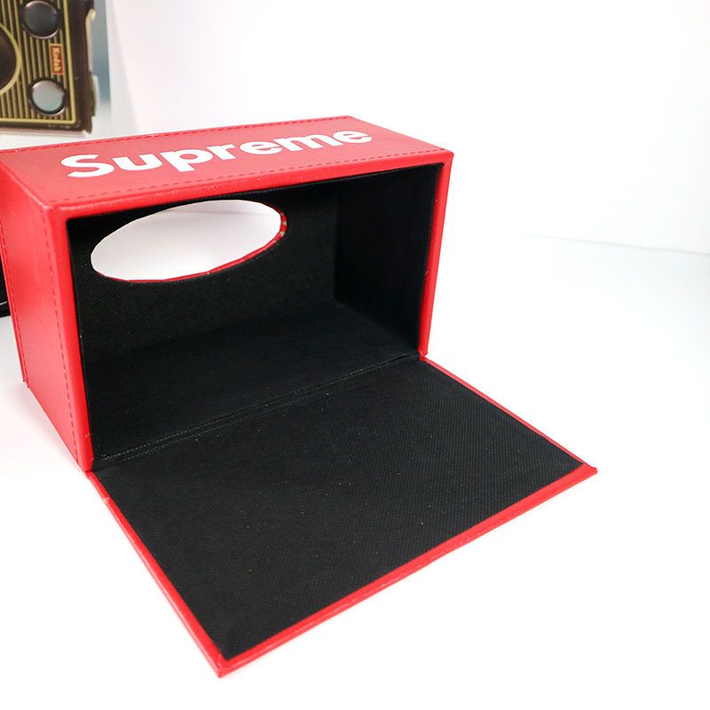 supreme-กล่องกระดาษทิชชู่-แบบหนัง-ขนาดใหญ่-เรียบง่าย-แฟชั่นสร้างสรรค์-สําหรับตกแต่งบ้าน-ห้องนั่งเล่น