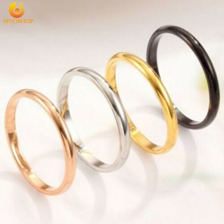 [Better For You] แหวนหมั้นแต่งงาน แบบเรียบ สีเงิน สีทอง 2 มม. สําหรับผู้ชาย ผู้หญิง คู่รัก เครื่องประดับ ของขวัญ