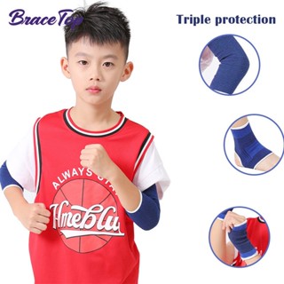 Bracetop สนับเข่า สนับข้อเท้า ป้องกันข้อเท้า สําหรับเด็ก เล่นบาสเก็ตบอล วอลเลย์บอล ไอซ์สเก็ต ฮอกกี้ เบสบอล 1 คู่