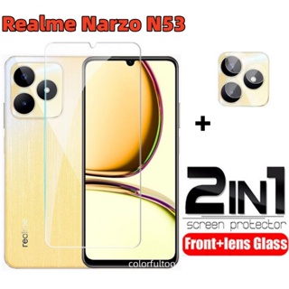 ฟิล์มกระจกนิรภัยกันรอยหน้าจอ แบบใส HD 9H สําหรับ Realme Narzo N53 N 53 NarzoN53 C53 RealmeC53 1-3 ชิ้น
