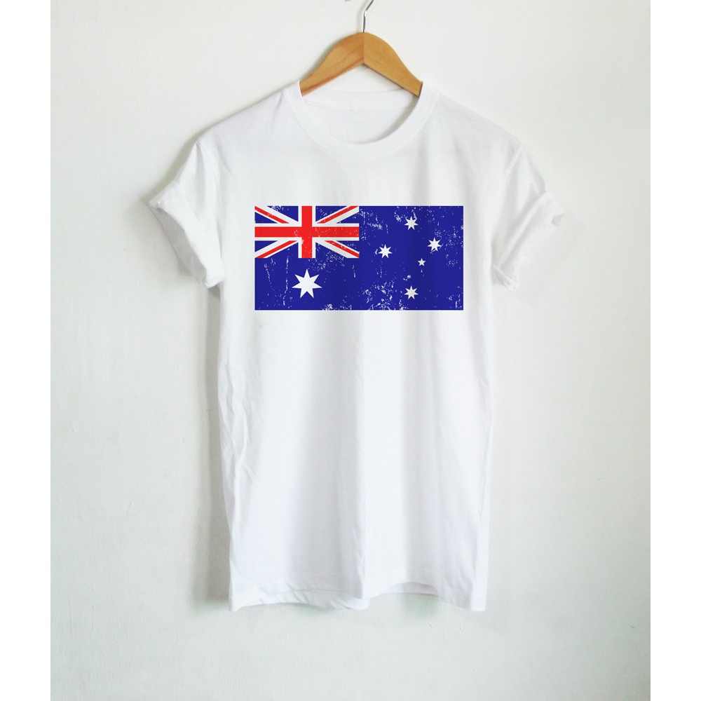 เสื้อยืดลาย-ธงชาติออสเตรเลีย-ประเทศ-ออสเตรเลีย-australia-flag-เสื้อยืดสกรีน-แขนสั้น-คอกลม