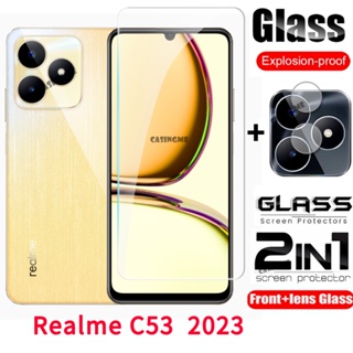 ใหม่ ฟิล์มกระจกนิรภัยกันรอยหน้าจอ เลนส์กล้อง ด้านหลัง สําหรับ Realme C53 Realme C53 53C C 53 RealmiC53 2023 4G 5G 2023
