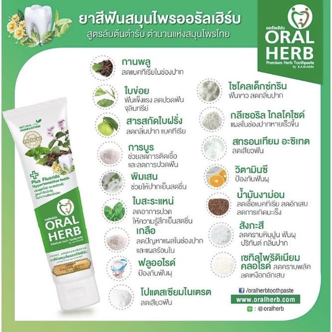 oral-herb-ยาสีฟันสมุนไพรออรัลเฮิร์บ-toothpaste-ขนาด-30-กรัม-ส่งฟรี-ร้านไทย