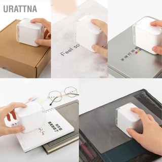  URATTNA เครื่องพิมพ์สีอาหารเครื่องพิมพ์เค้กมือถือแบบพกพา USB พร้อมตลับหมึกไม้บรรทัดสำหรับกาแฟขนมปัง