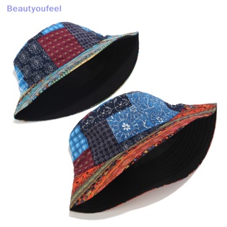 [Beautyoufeel] หมวกบักเก็ต พิมพ์ลาย สไตล์วินเทจ แฟชั่นสําหรับผู้หญิง และผู้ชาย