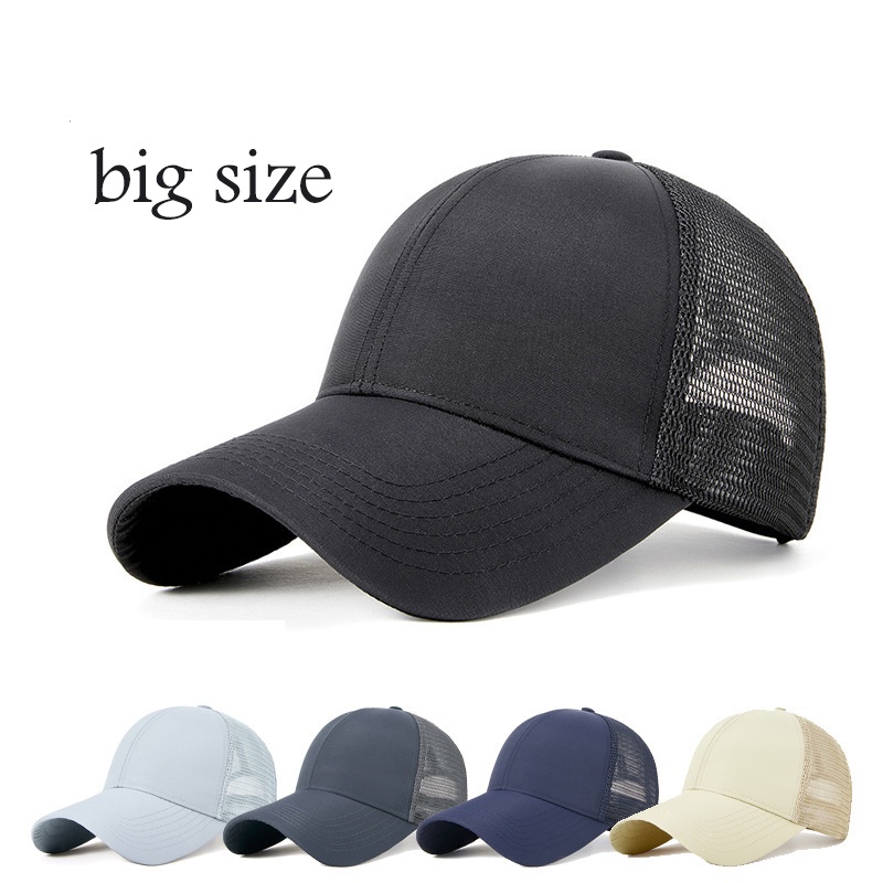 หมวกเบสบอล-ผ้าตาข่าย-ระบายอากาศ-ขนาดใหญ่-แห้งเร็ว-แฟชั่นฤดูร้อน-สําหรับผู้หญิง-และผู้ชาย