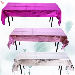 ผ้าปูโต๊ะ PVC กันน้ํา ทรงสี่เหลี่ยมผืนผ้า แต่งกลิตเตอร์ สีเมทัลลิก สําหรับปาร์ตี้วันเกิด งานแต่งงาน