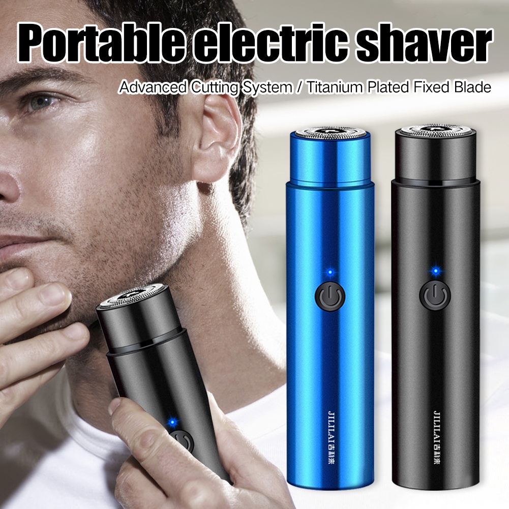 มีดโกนหนวดไฟฟ้าขนาดเล็ก-usb-มีดโกนแบบพกพาหัวตัดแบบโรตารี-beard-trimmer-มีดโกนหนวดไฟฟ้าขนาดเล็ก-usb-ชาร์จใหม่ได้-waterproof-เครื่องมือความงามบนใบหน้า-ดอกไม้