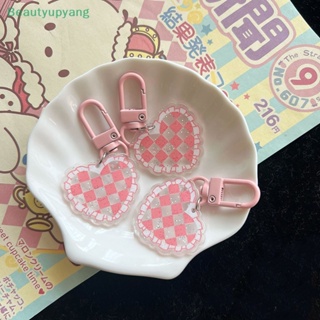[Beautyupyang] พวงกุญแจ จี้รูปหัวใจน่ารัก สีชมพู สไตล์มินิมอล สําหรับแขวนกระเป๋า