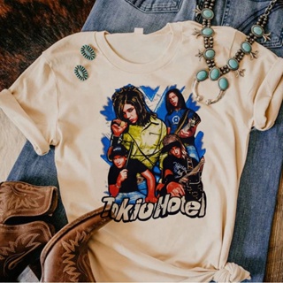เสื้อยืด พิมพ์ลายกราฟฟิคอนิเมะ Tokio Hotel สไตล์ญี่ปุ่น สําหรับผู้หญิง