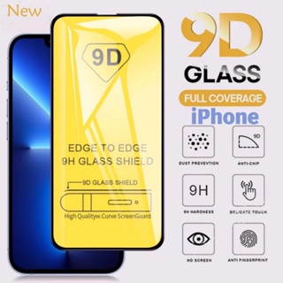 Screen Protector 9D Tempered Glass For iPhone 11 12 13 Pro Max iPhone X XR XS Max 7 8 6 S Plus SE Black Full Cover Glass