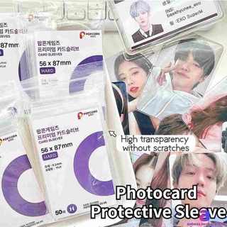 [ready Stock]set Of 50 Popcorn Sleeve Card Holder Kpop Photocard W Binder Sleeves Protector Nct Bts Enhypen Toploader Collect Items AUBESSTECHSTORE