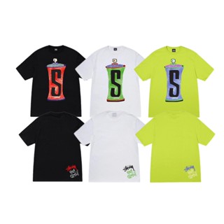 เสื้อยืดแขนสั้น พิมพ์ลาย Stu-ss-y สุดเท่ มีสไตล์ เหมาะกับปีนี้