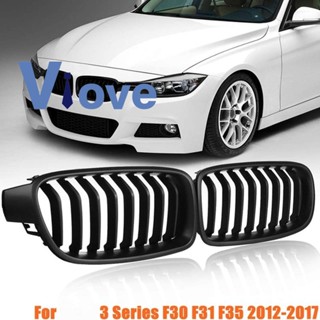 F30 กระจังหน้ารถยนต์ สีดําด้าน สําหรับ BMW 3 Series F30 F31 F35 2012-2018