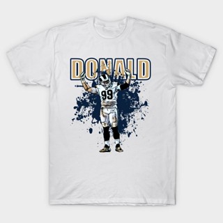  พิมพ์ลาย [S-5XL]เสื้อยืด ผ้าฝ้าย พิมพ์ลาย Aaron Donald ของขวัญวันพ่อ สําหรับผู้ชาย