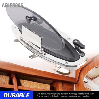  Aries306 เรือ Porthole หน้าต่างรูปไข่ด้านในเปิดประเภทกระจกนิรภัย UV Proof กันน้ำปิดผนึก Portlight Hatch สำหรับเรือยอชท์