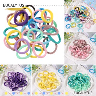 Eutus ยางรัดผมหางม้า แบบยืดหยุ่น สีพื้น แฟชั่นสําหรับผู้หญิง