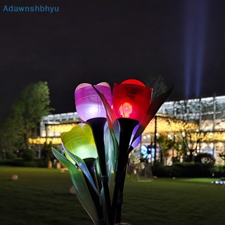Adhyu หลอดไฟ LED รูปดอกทิวลิป พลังงานแสงอาทิตย์ กันน้ํา สําหรับตกแต่งสวน สนามหญ้า ปาร์ตี้ กลางแจ้ง 1 ชิ้น