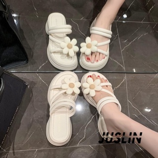 JUSLIN รองเท้าแตะ รองเท้าแตะผู้หญิง ส้นแบน ใส่สบาย สไตล์เกาหลี รองเท้าแฟชั่น 2023 ใหม่ 072716  SH泰国