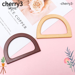 Cherry3 หูหิ้วกระเป๋า แบบไม้ DIY อุปกรณ์เสริม สําหรับกระเป๋าถือ กระเป๋าสตางค์