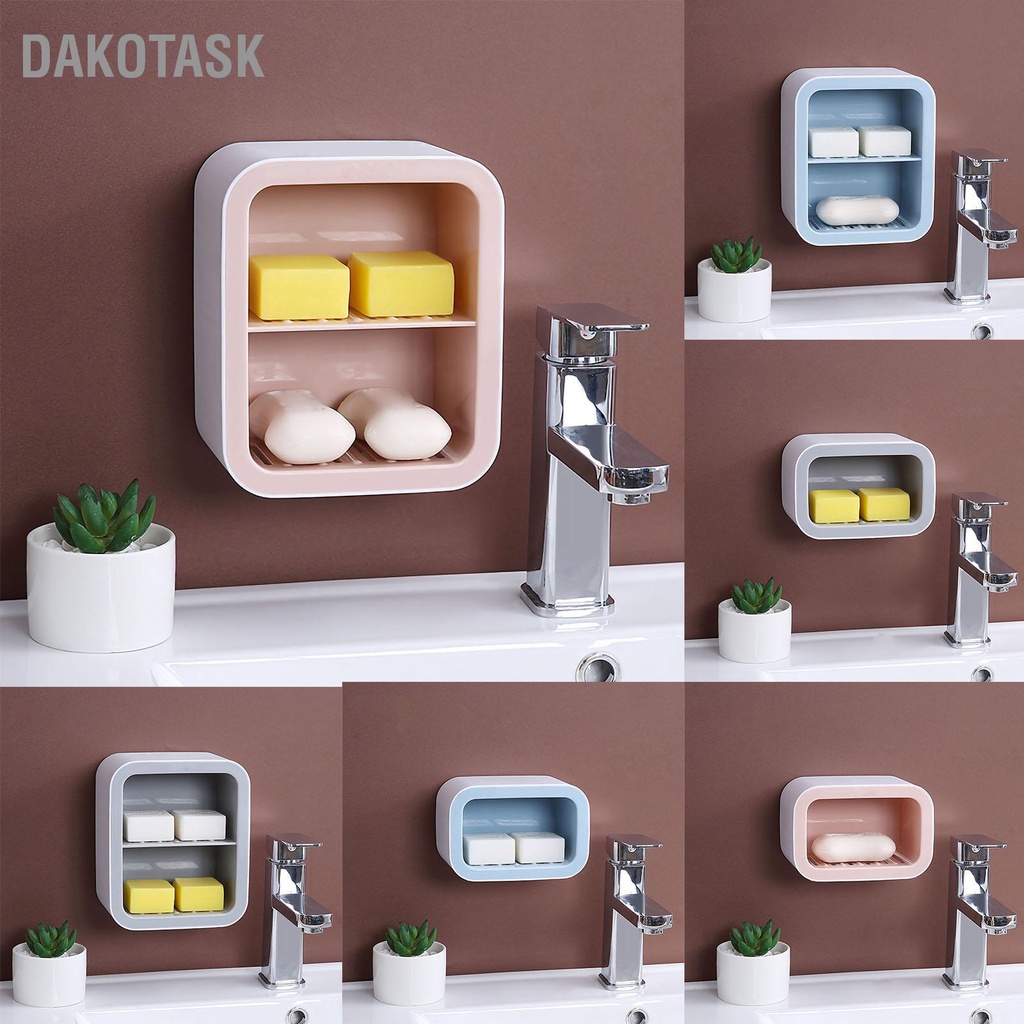 dakotask-ติดผนังชั้นวางสบู่ท่อระบายน้ำห้องน้ำแผ่นดูดหมัดฟรีกล่องอุปกรณ์หอพักนักเรียนนอร์ดิก