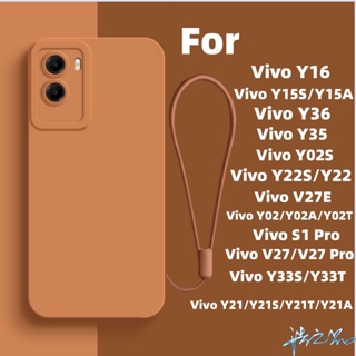 ใหม่ เคสโทรศัพท์มือถือ TPU ลายนางฟ้า พร้อมสายคล้อง สําหรับ Vivo Y16 Y36 Y02S Y15S Y15A Y02 Y02A Y35 Y22S Y22 Y02T V27 Pro V27E S1 Pro Y21 Y33S Y33T Y21 A S