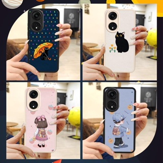 funny texture Phone Case For OPPO A1 Pro 5G/Reno8T 5G/A98 5G Phone lens protection personality leather Cartoon couple simple