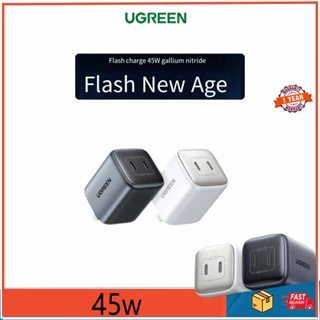 Ugreen บล็อกชาร์จ USB C 45W พับได้ รองรับการชาร์จเร็ว 2.0