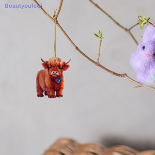 [Beautyoufeel] จี้รูปการ์ตูนวัวน่ารัก สําหรับแขวนตกแต่งต้นคริสต์มาส
